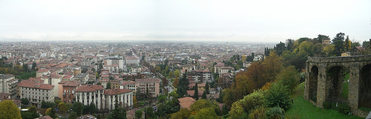 Upper city of Bergamo, Italy